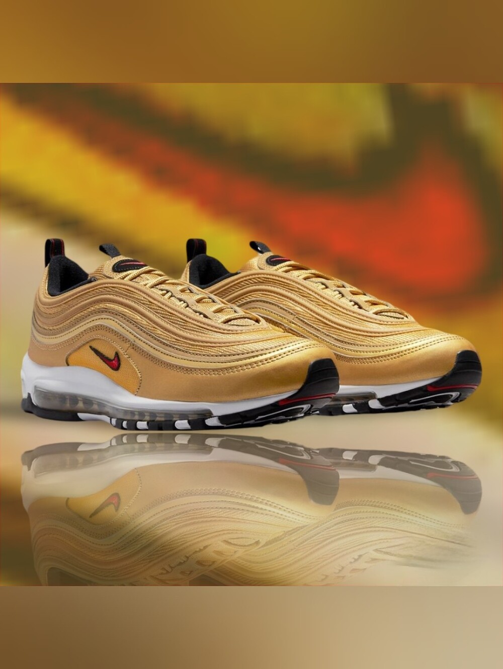 *NWOB Nike Air Max 97 OG Metallic Gold Bullet 884421-700 Mens Size 10